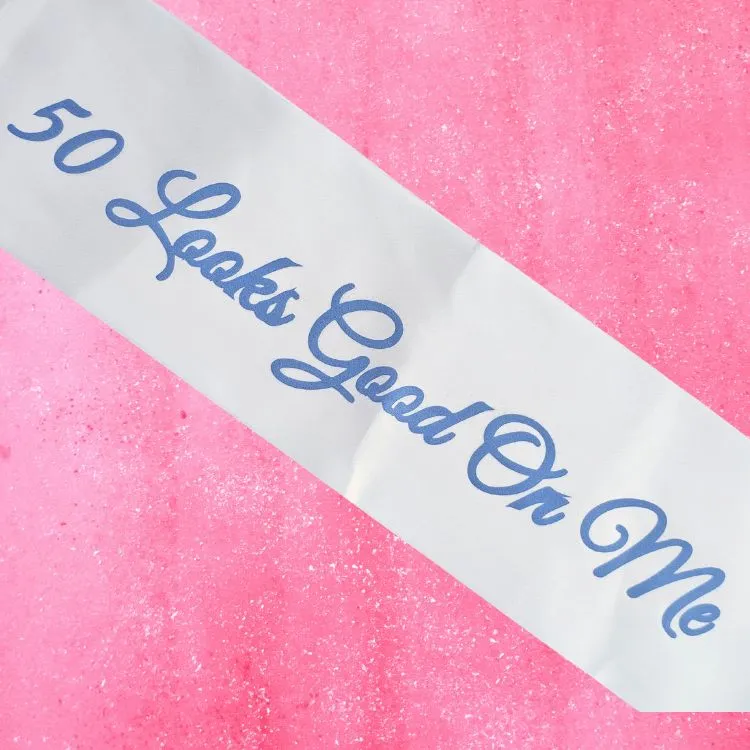 custom age sash sash